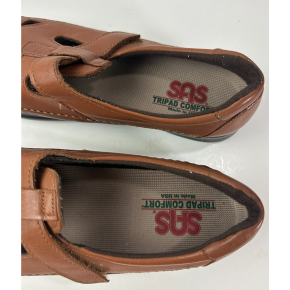 SAS Tripad Comfort Soft Step Leather Roamer Shoes Chestnut Brown Size 10 - Picture 9 of 16